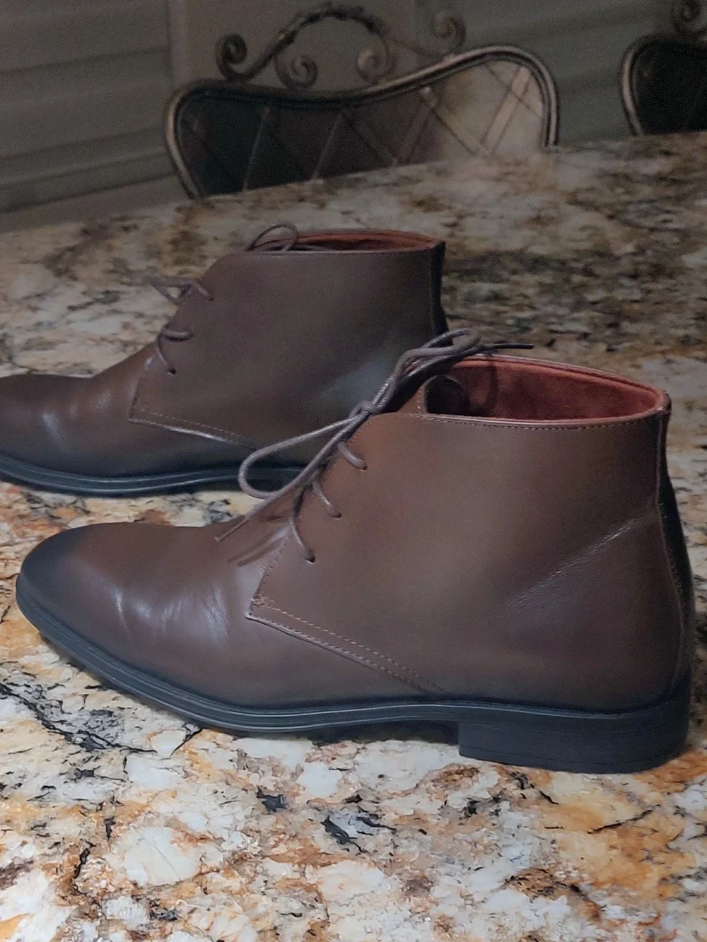Holy Dove Men's Oxford Leather Dress Boots Brown US 12 Like New